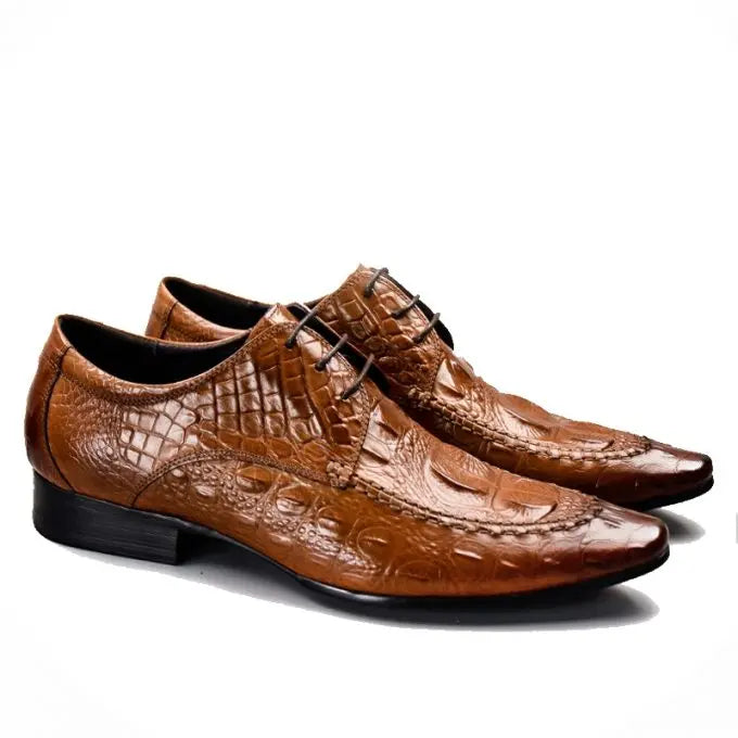 Ardea Crocodile Embossed Derby Shoe