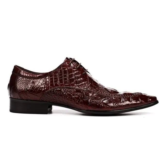 Ardea Crocodile Embossed Derby Shoe