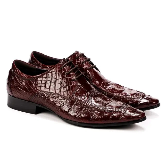 Ardea Crocodile Embossed Derby Shoe